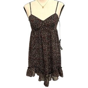 Cope | Urban Outfitters NEW floral print spaghetti strap lined Babydoll Dress XS